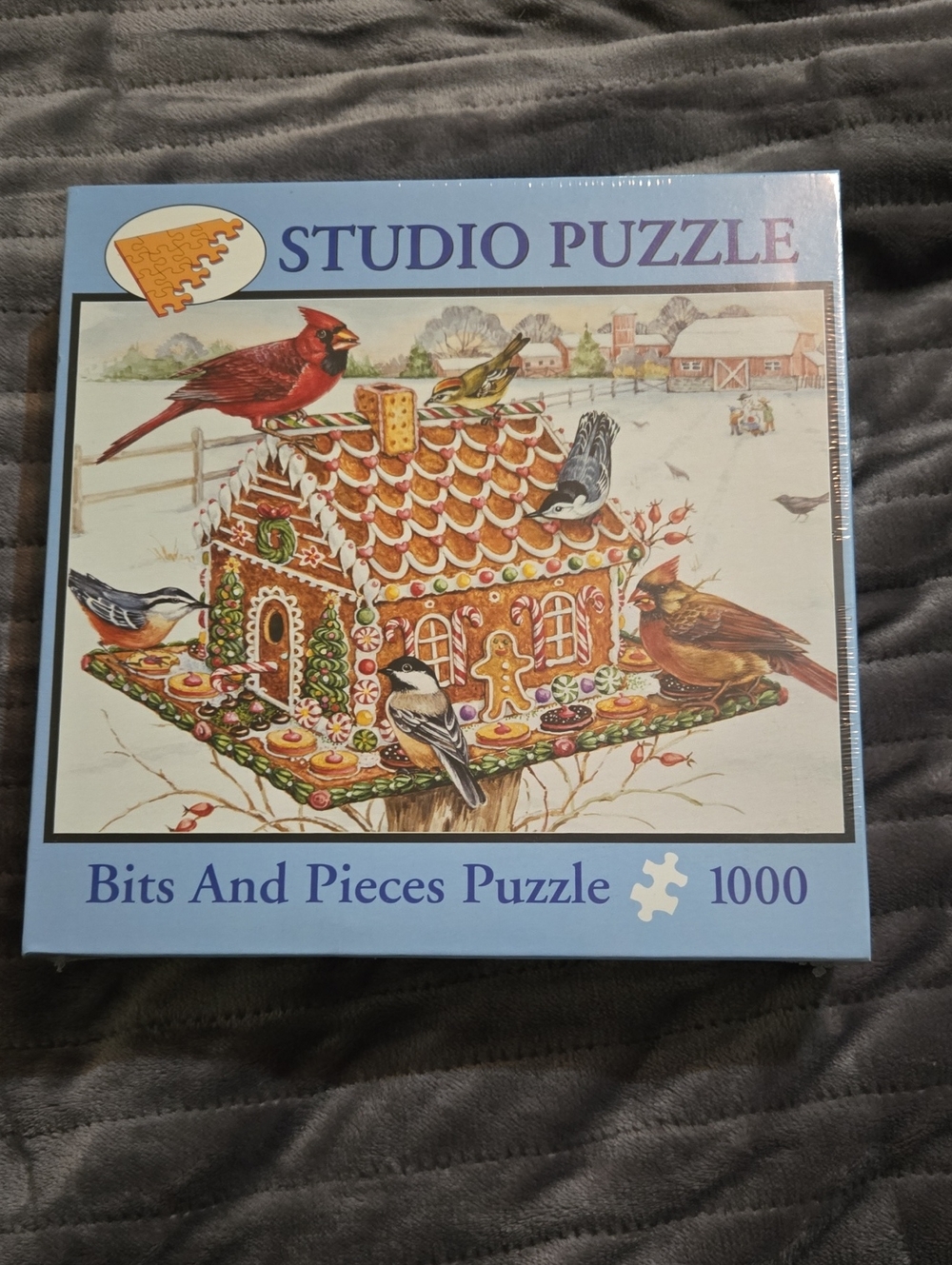 Studio Puzzle Bits and Pieces 1000-Piece Jigsaw Puzzle - Light Blue